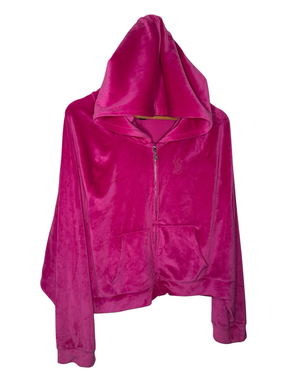 Victoria’s Secret Velour Full-zip Hooded Sweatshirt